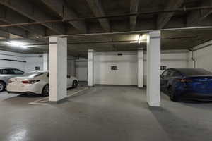 Garage with a parking garage