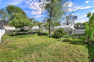 View of fenced yard