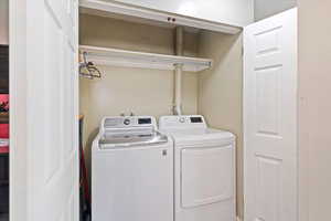 Laundry area with separate washer and dryer