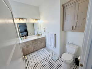 Master bathroom with double vanity