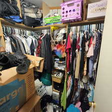 View of walk in closet