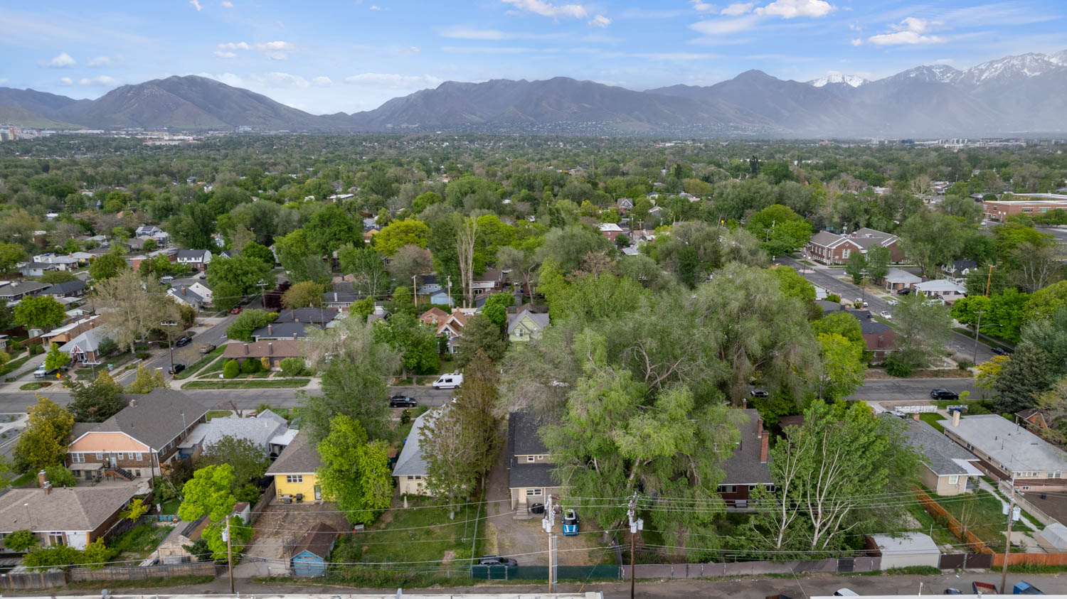 Expansive neighborhood featuring mature trees and established residences