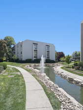 Pond next to condo