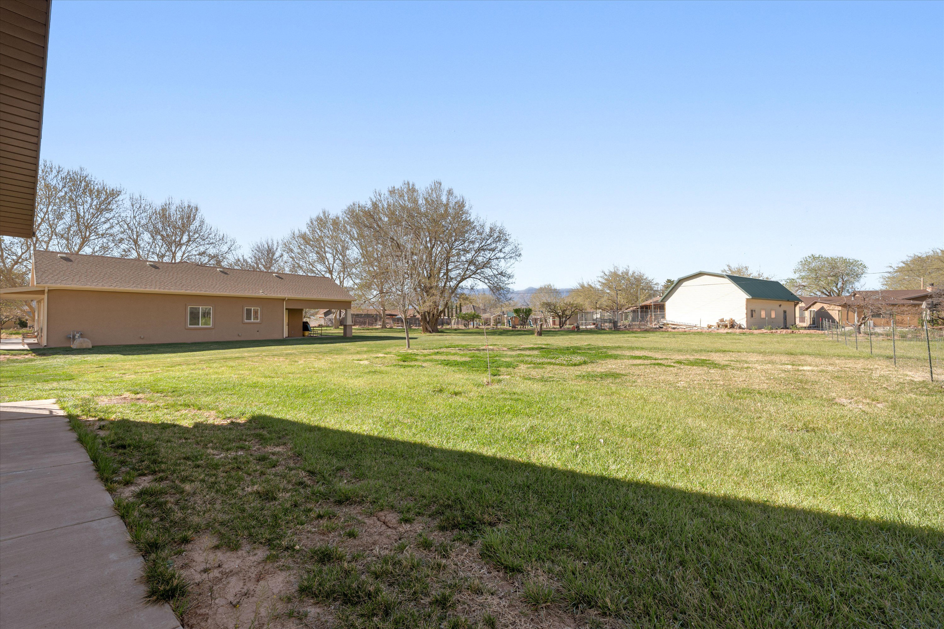View of grassy yard