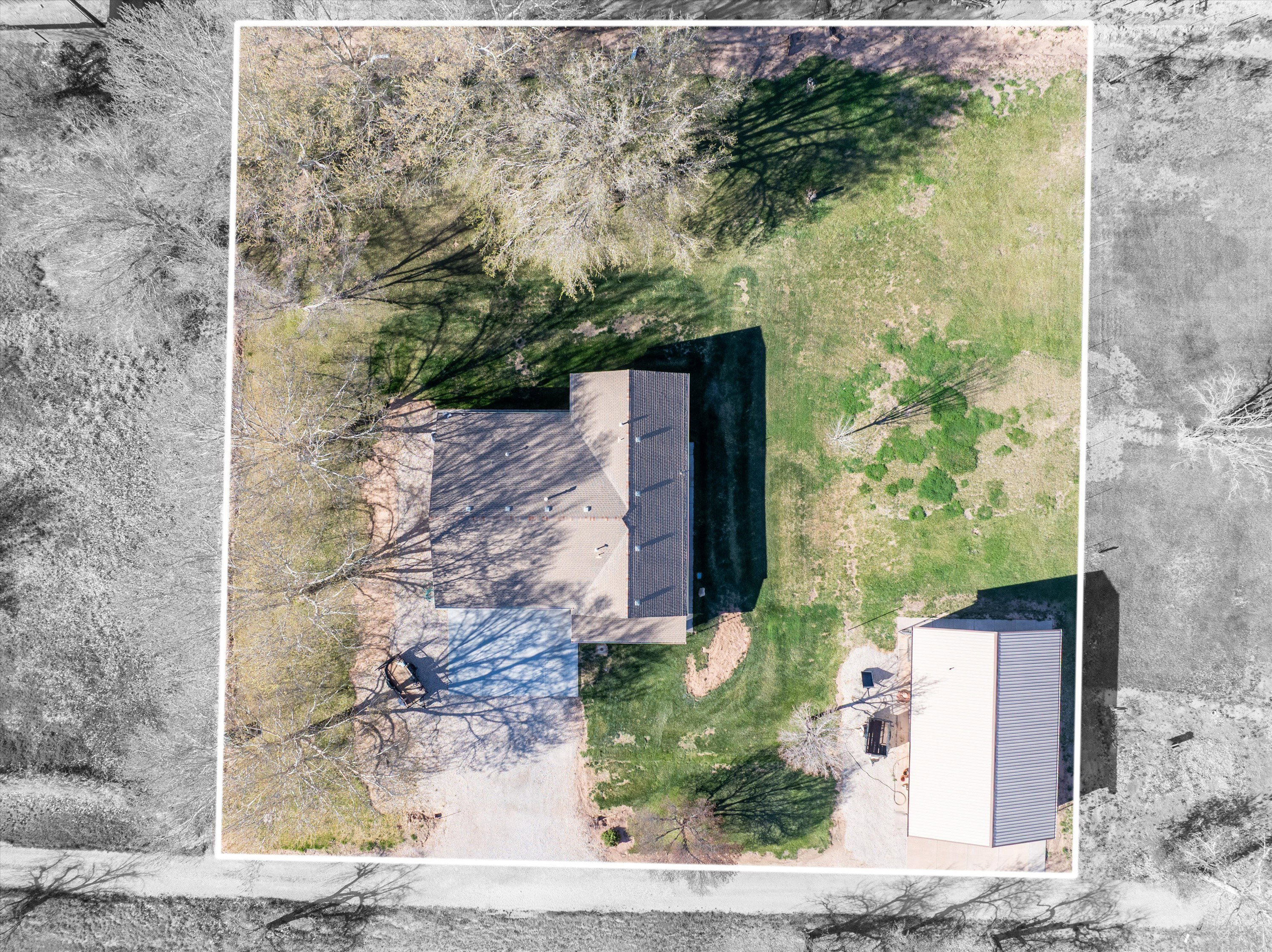 View from above of property
