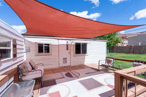 View of patio / terrace featuring a wooden deck