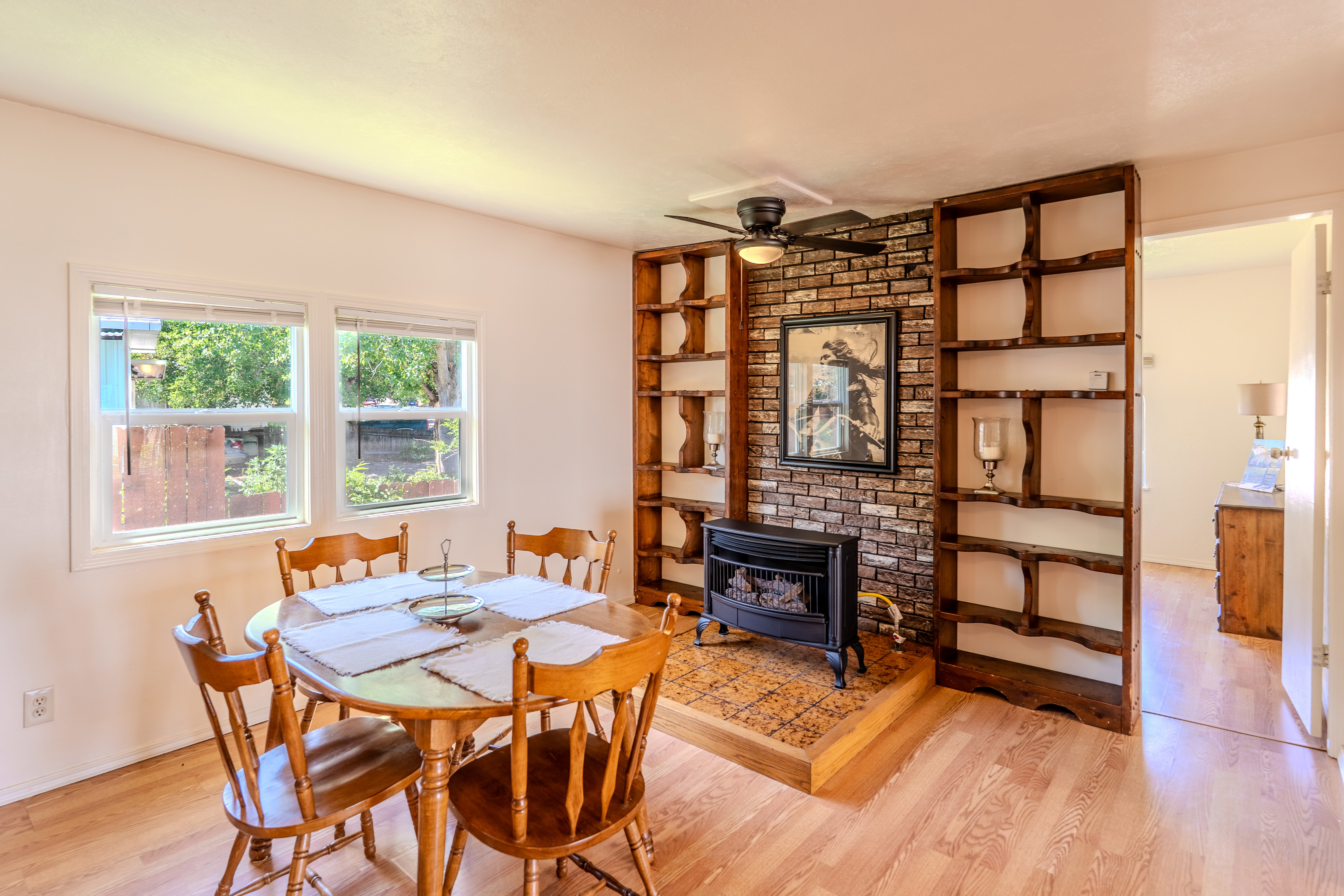 Main Home, natural gas fireplace