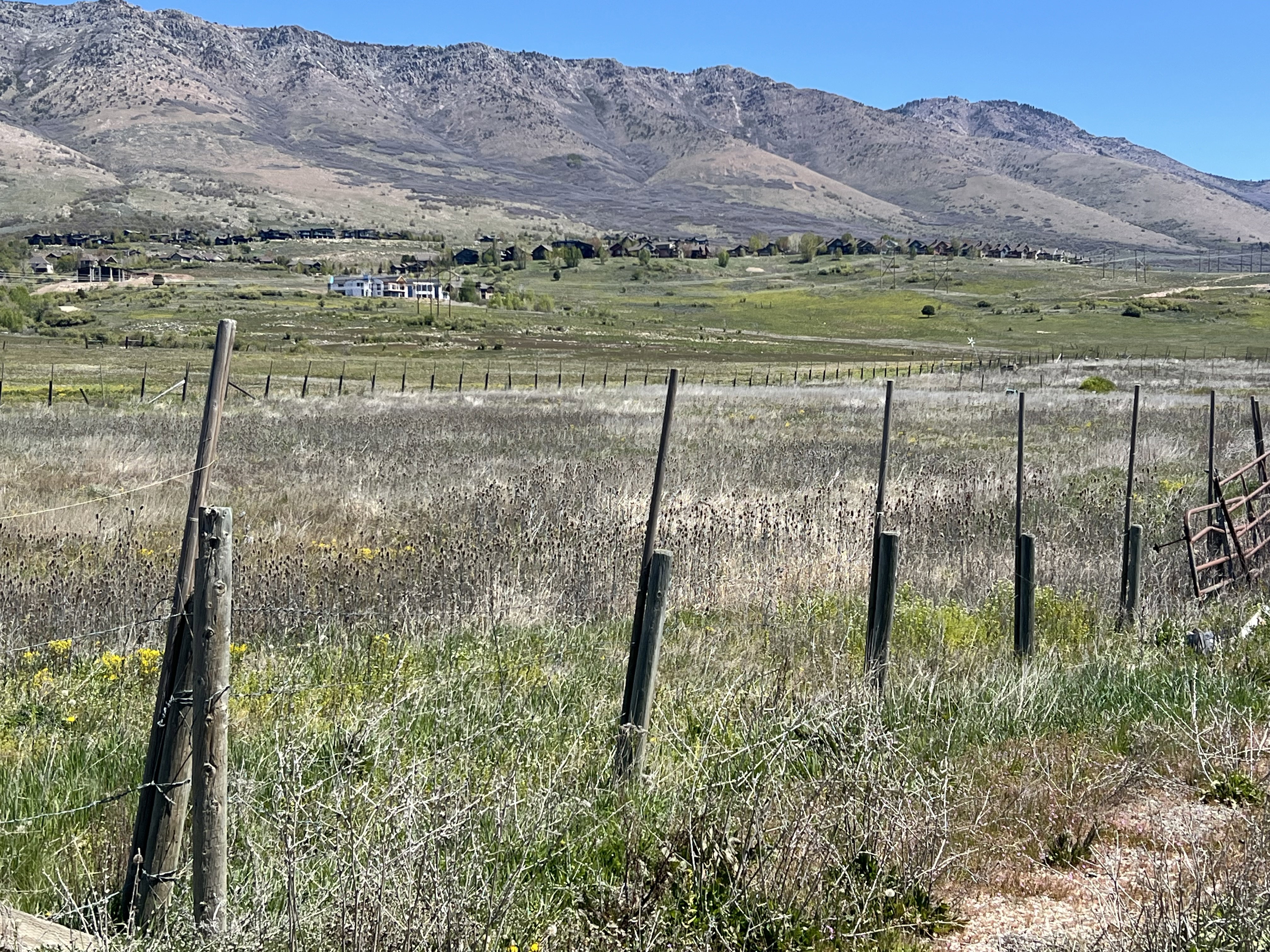 Mountain view with rural landscape