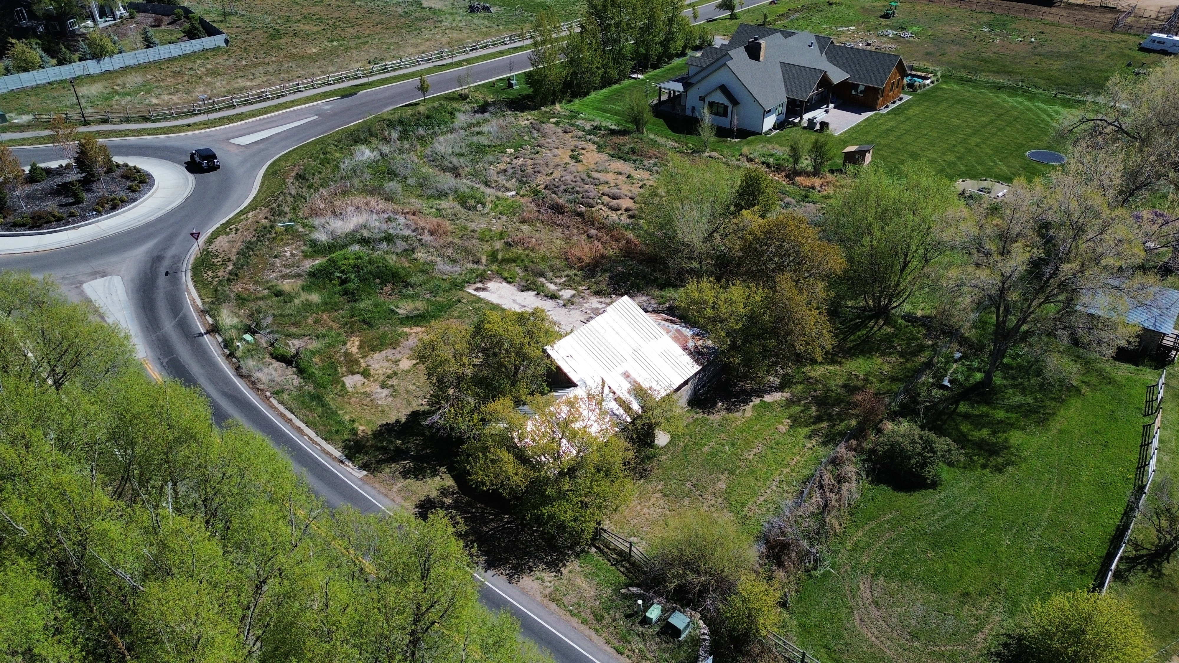 View from above of property