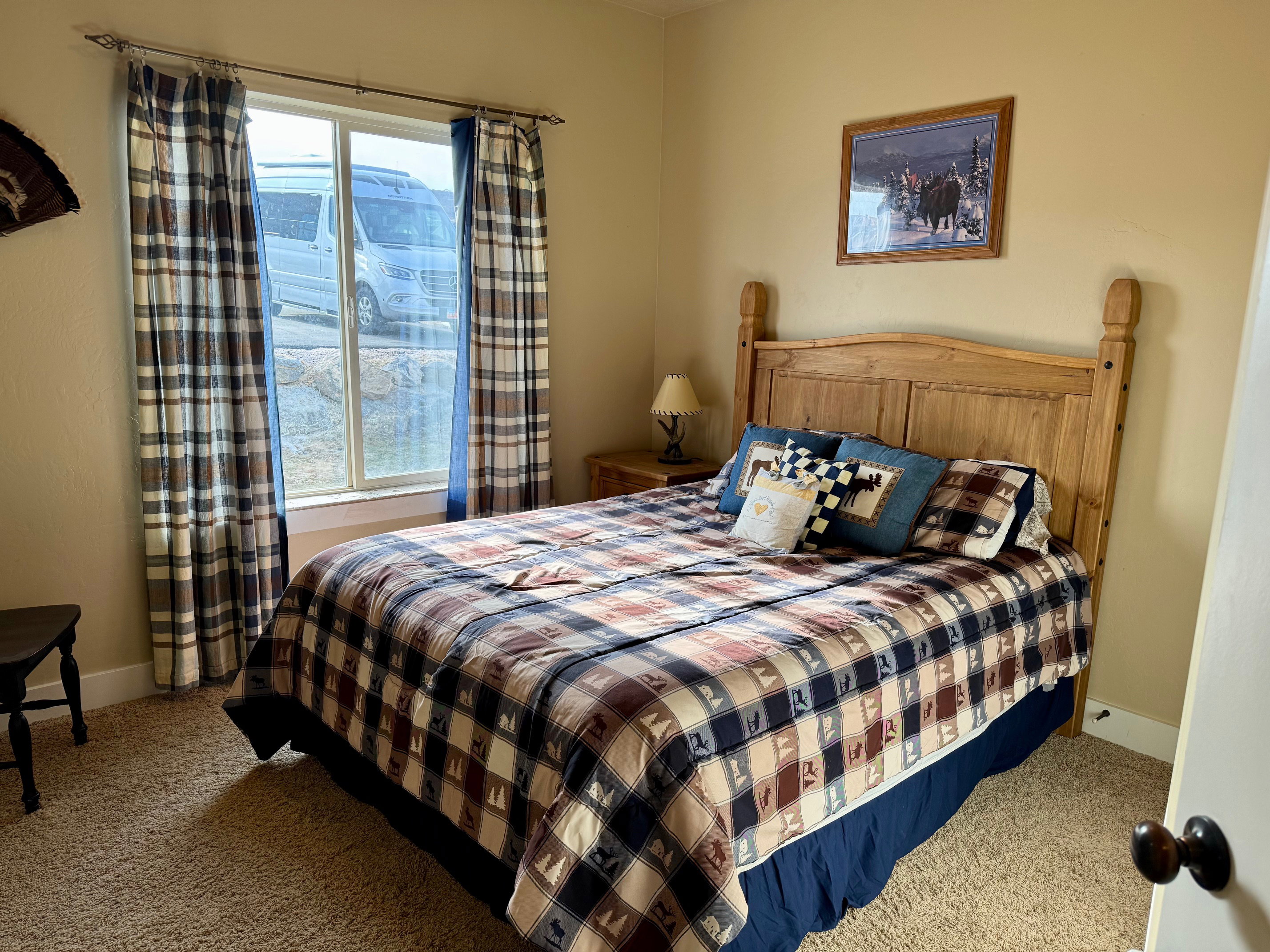 Carpeted bedroom