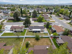 Aerial view of residential area