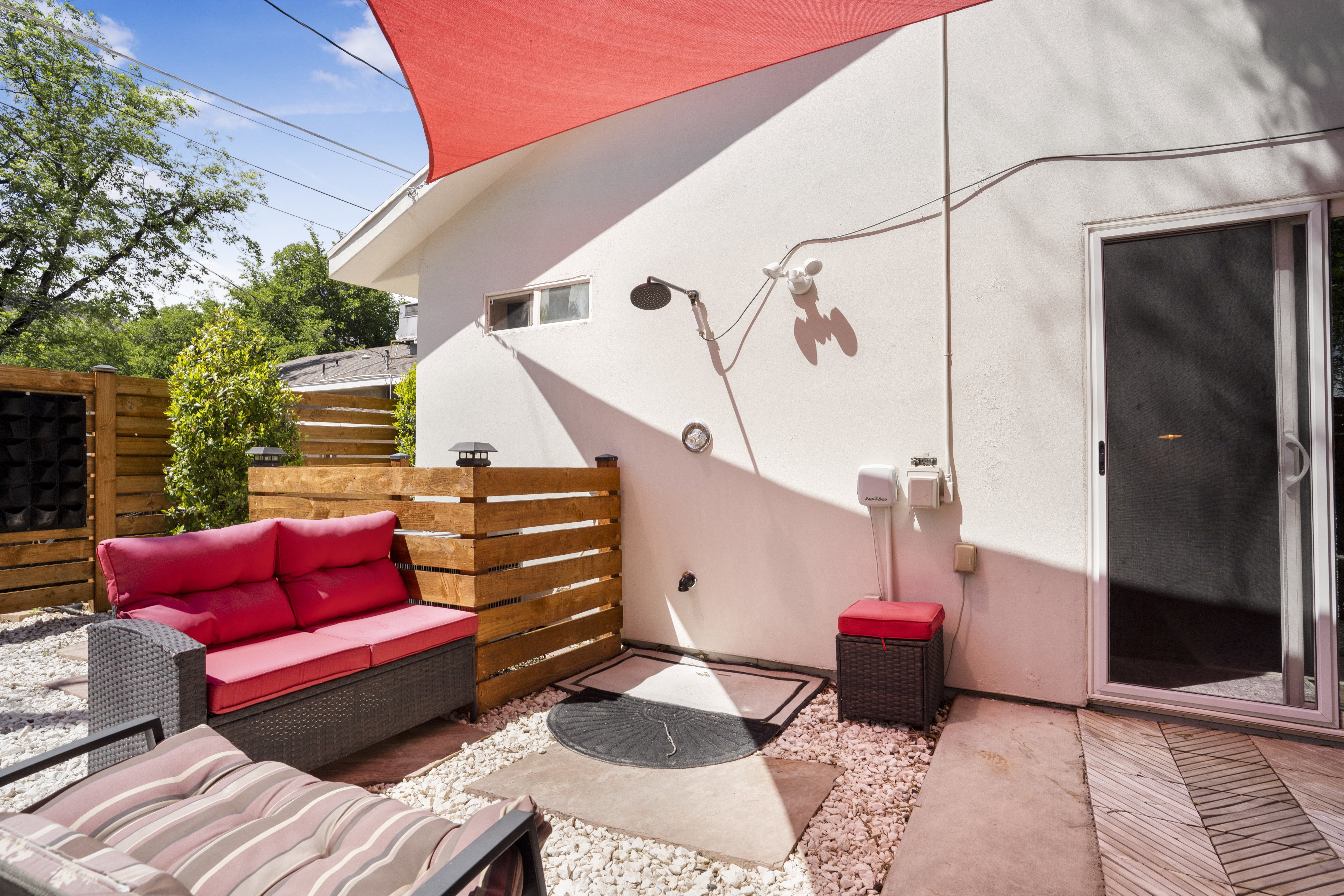 View of patio featuring an outdoor hangout area