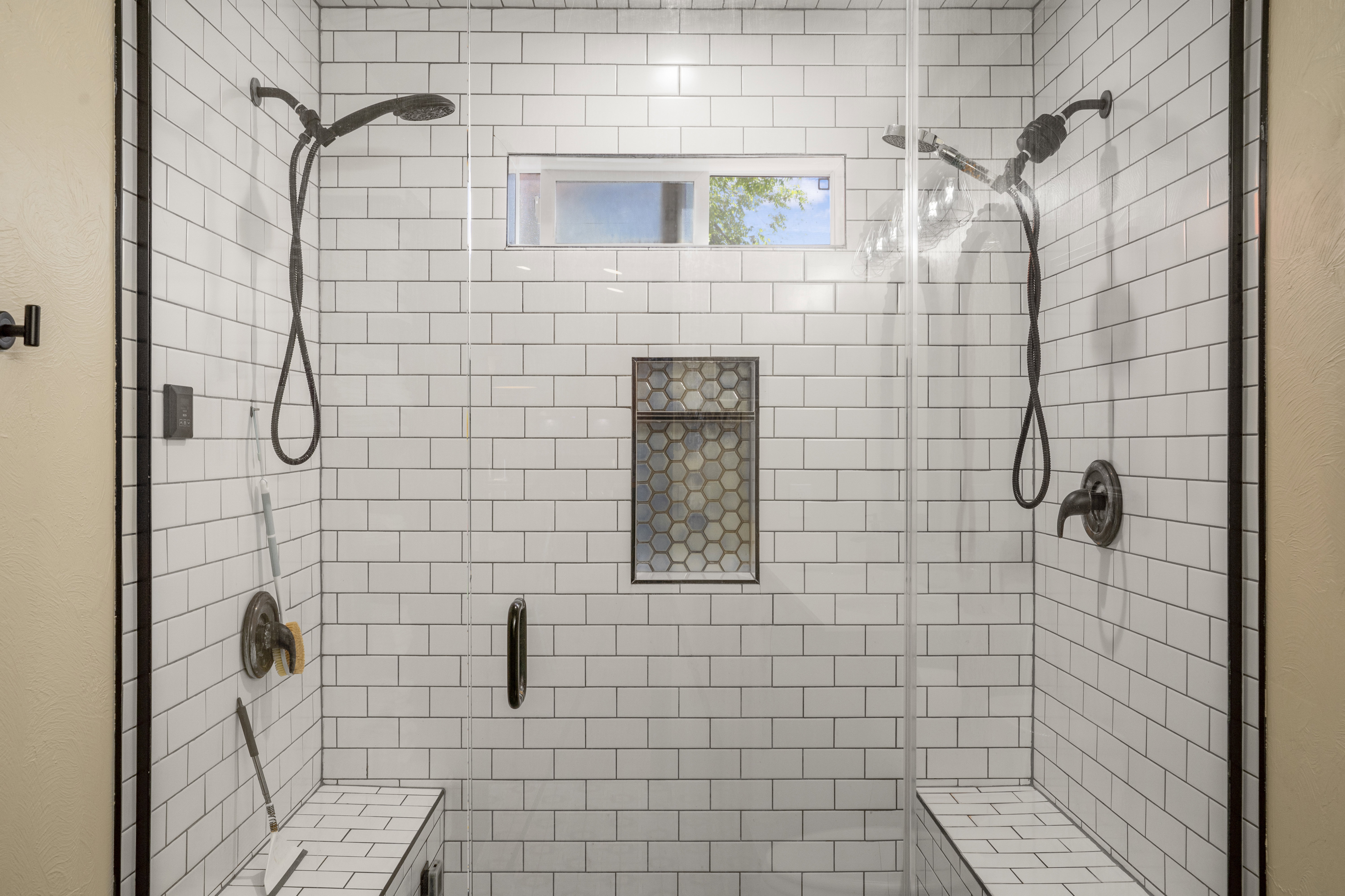 Bathroom with a shower stall