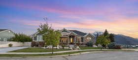 View of front of property featuring covered porch