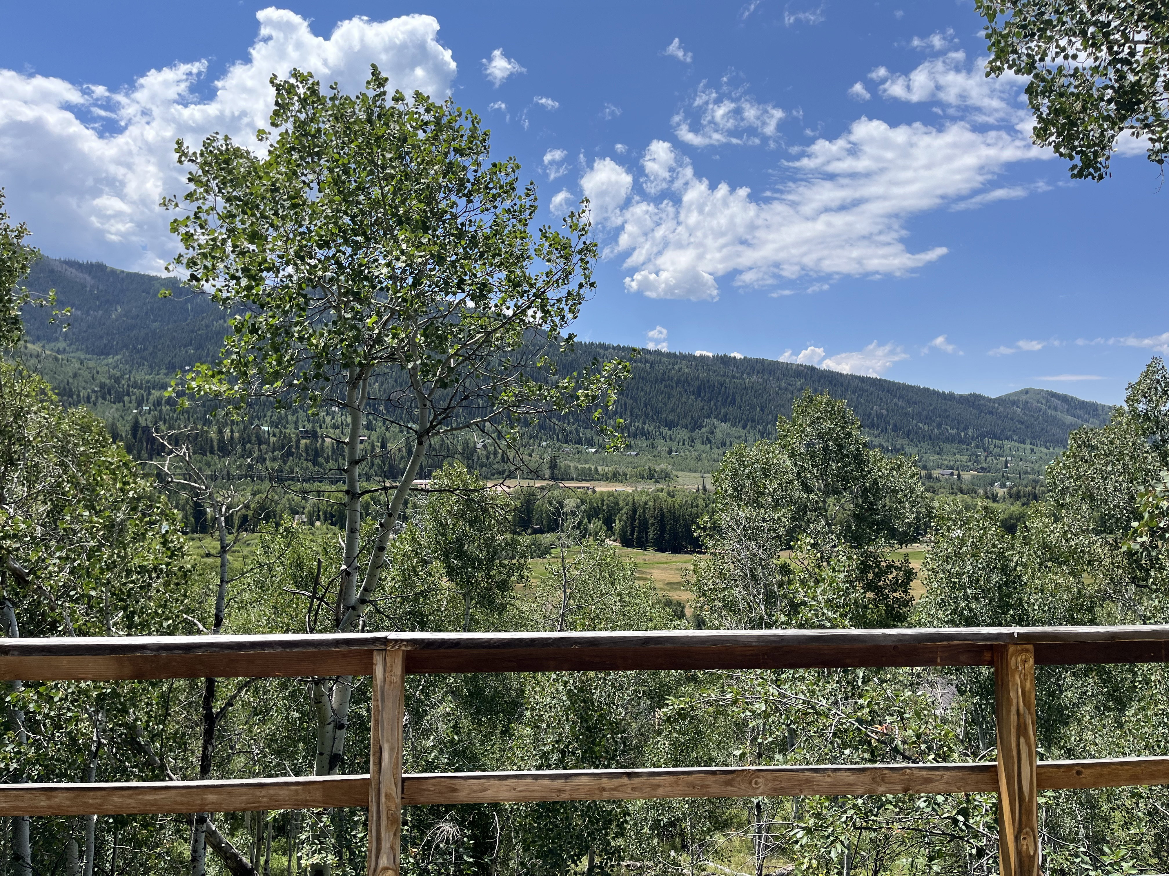 Mountain and valley views from back deck.