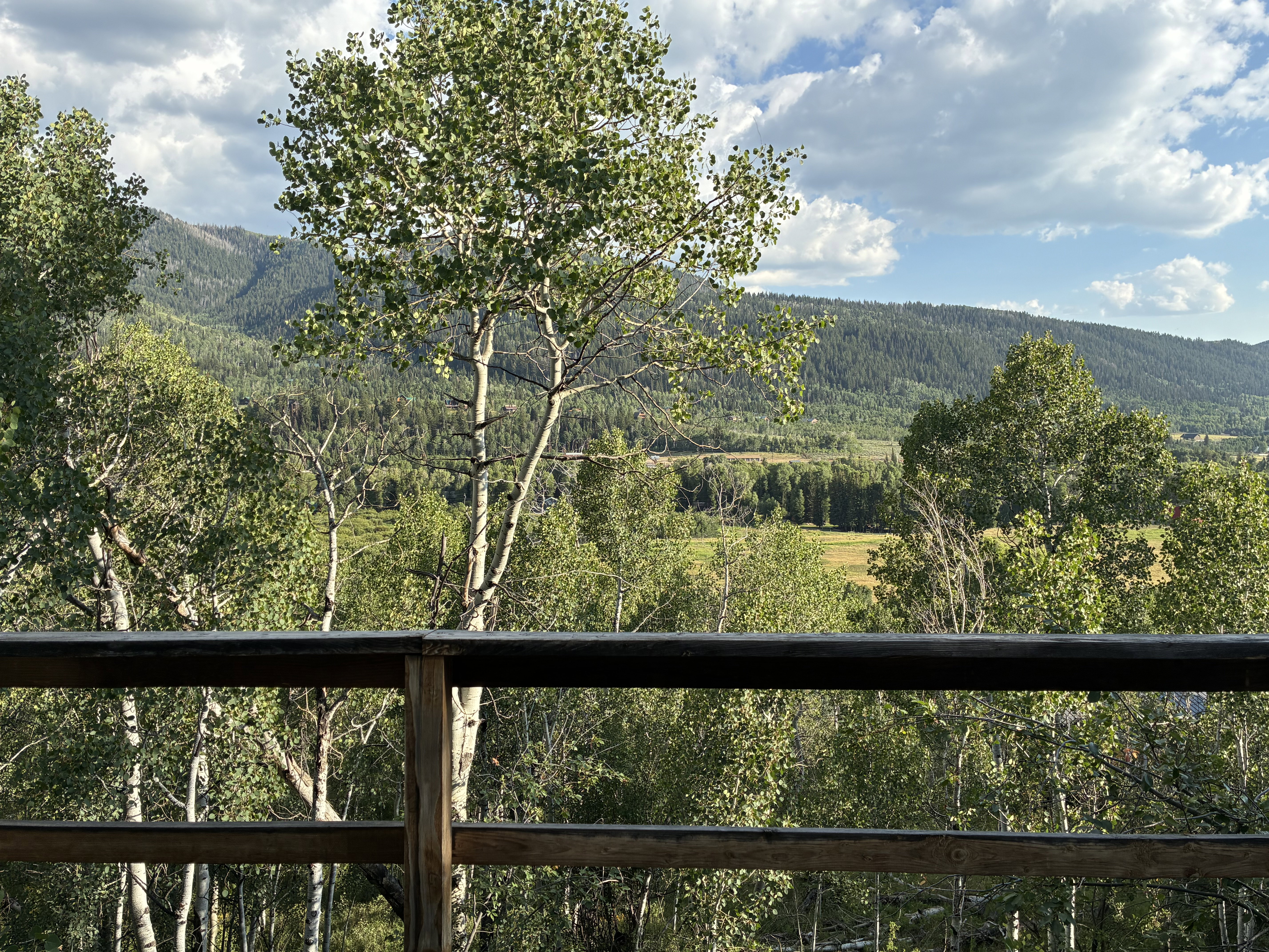 Mountain and valley views from back deck.