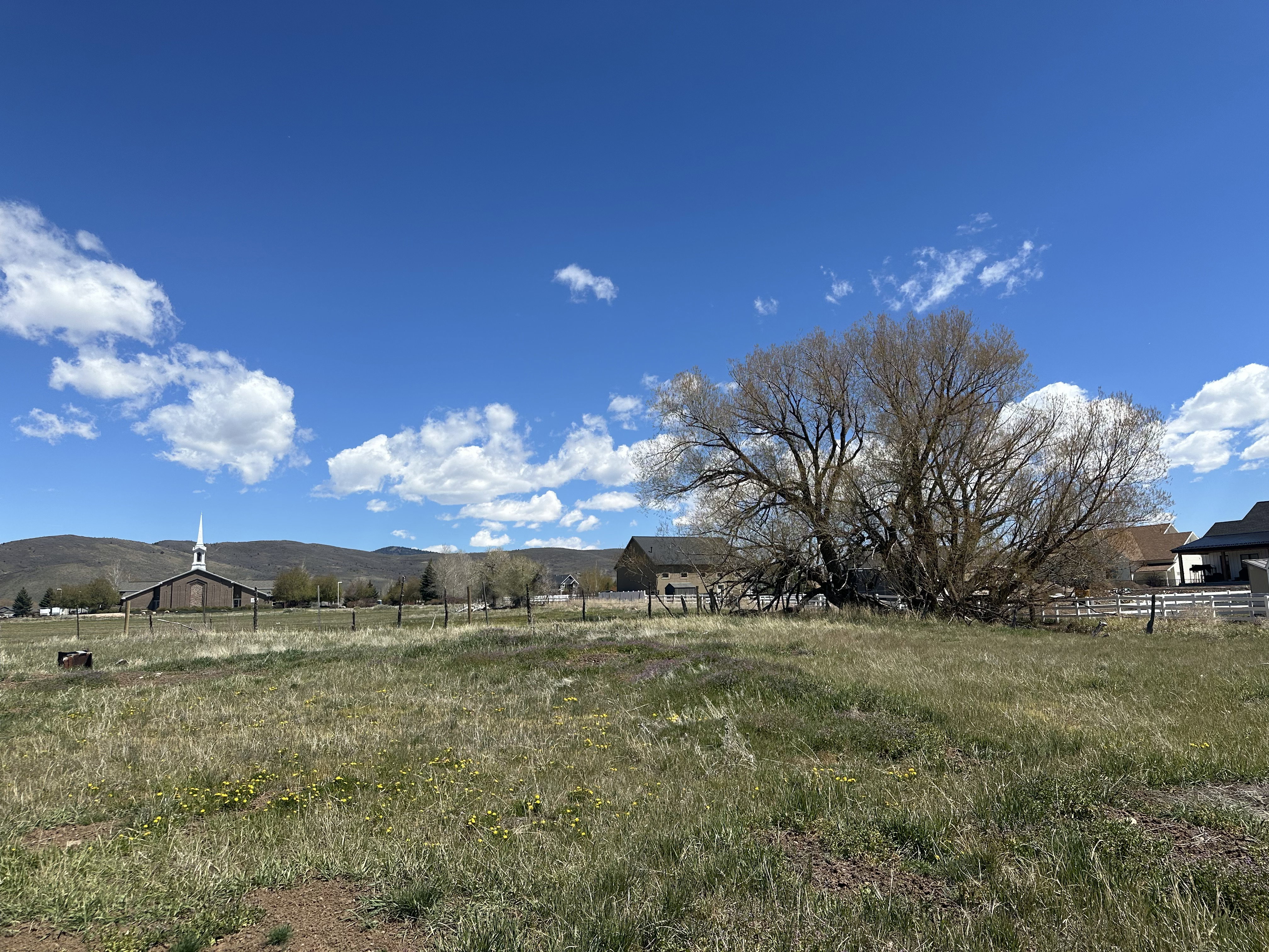 View of yard featuring a view of rural / pastoral area and a mountain view