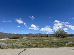 View of mountain background with rural landscape