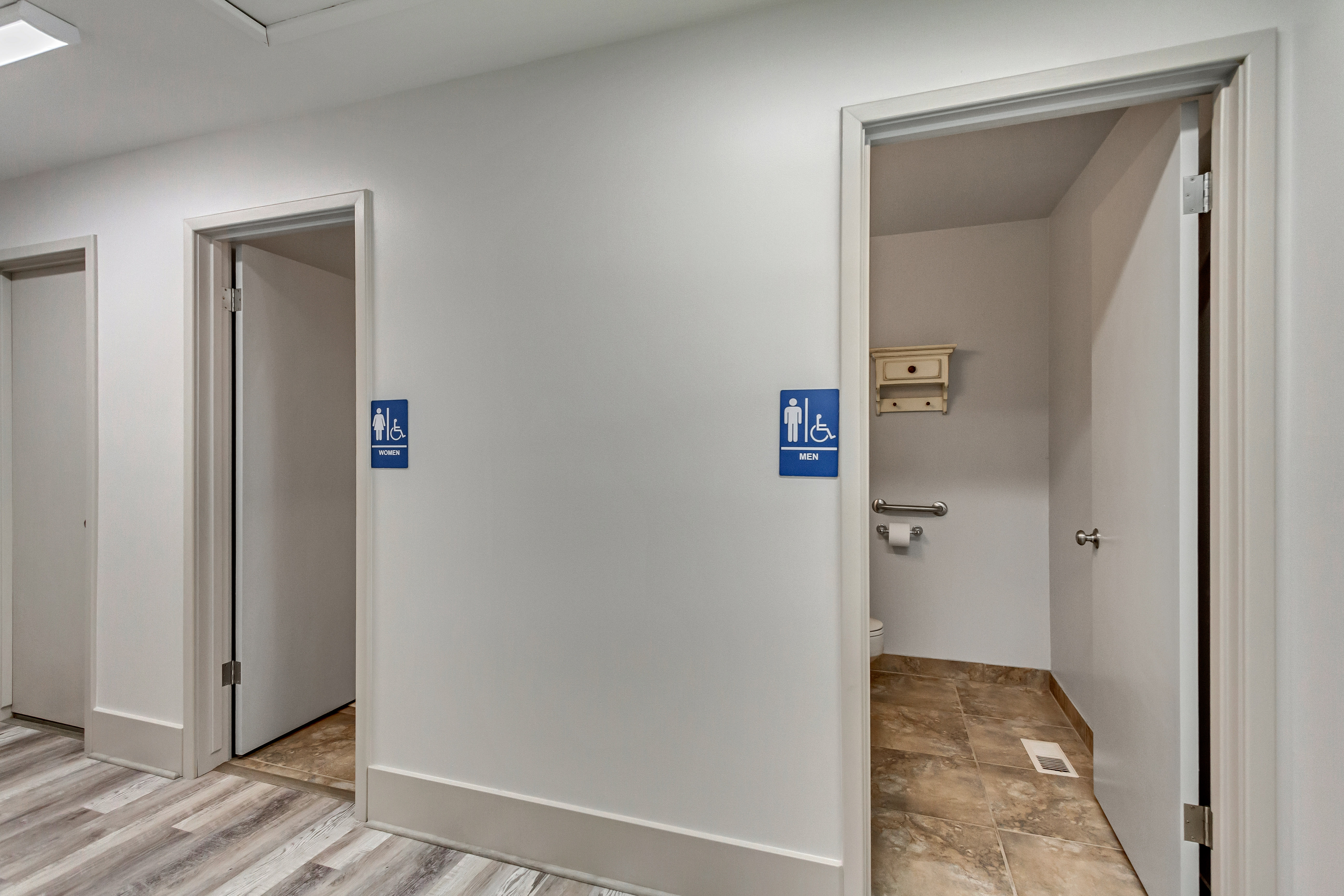 Hallway with baseboards