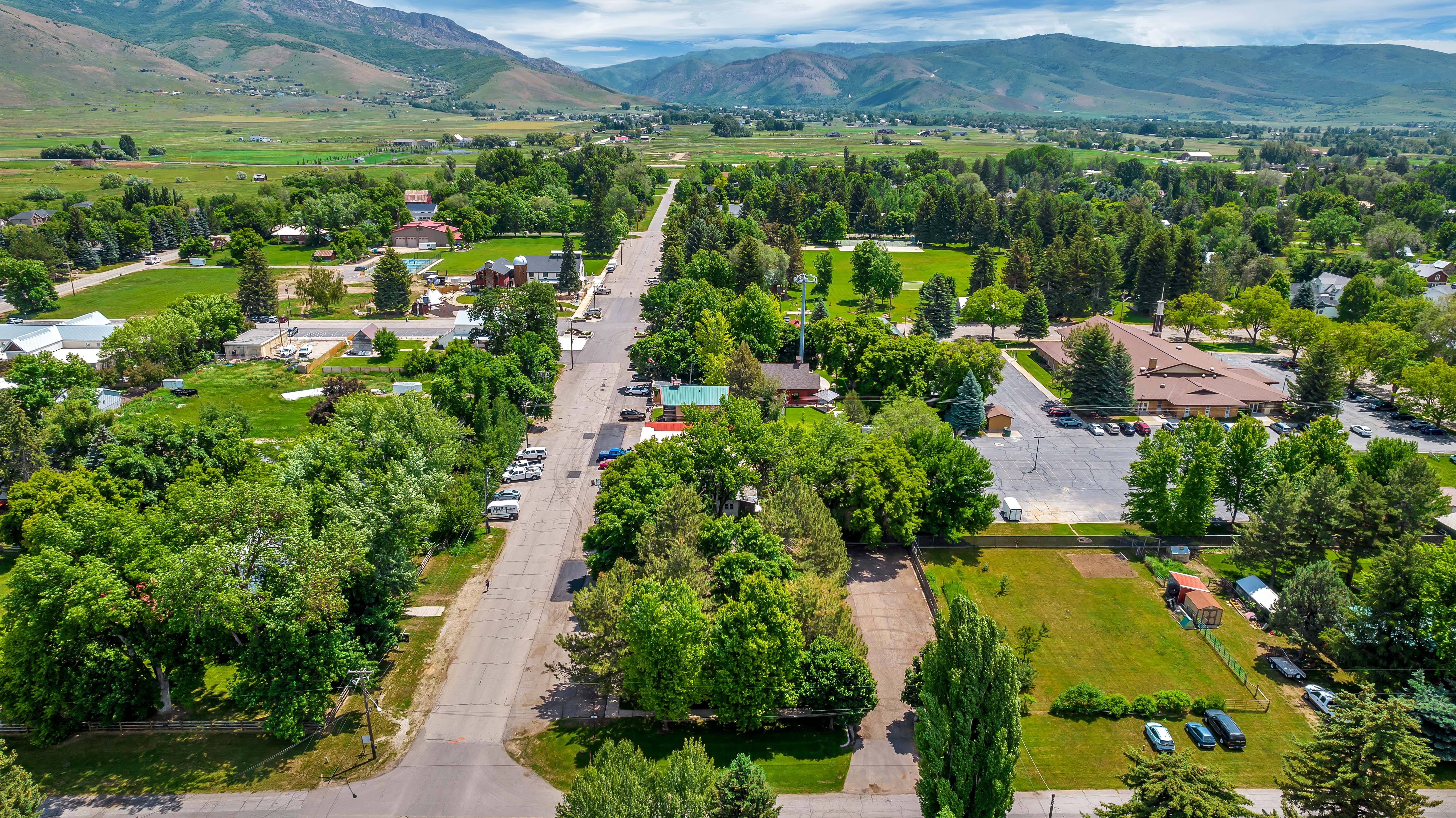 Drone / aerial view of mountains