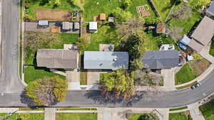 Aerial view of residential area
