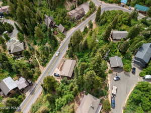 Aerial perspective of suburban area