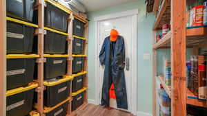 Storage area in basement w 12 pin locking door to a vault