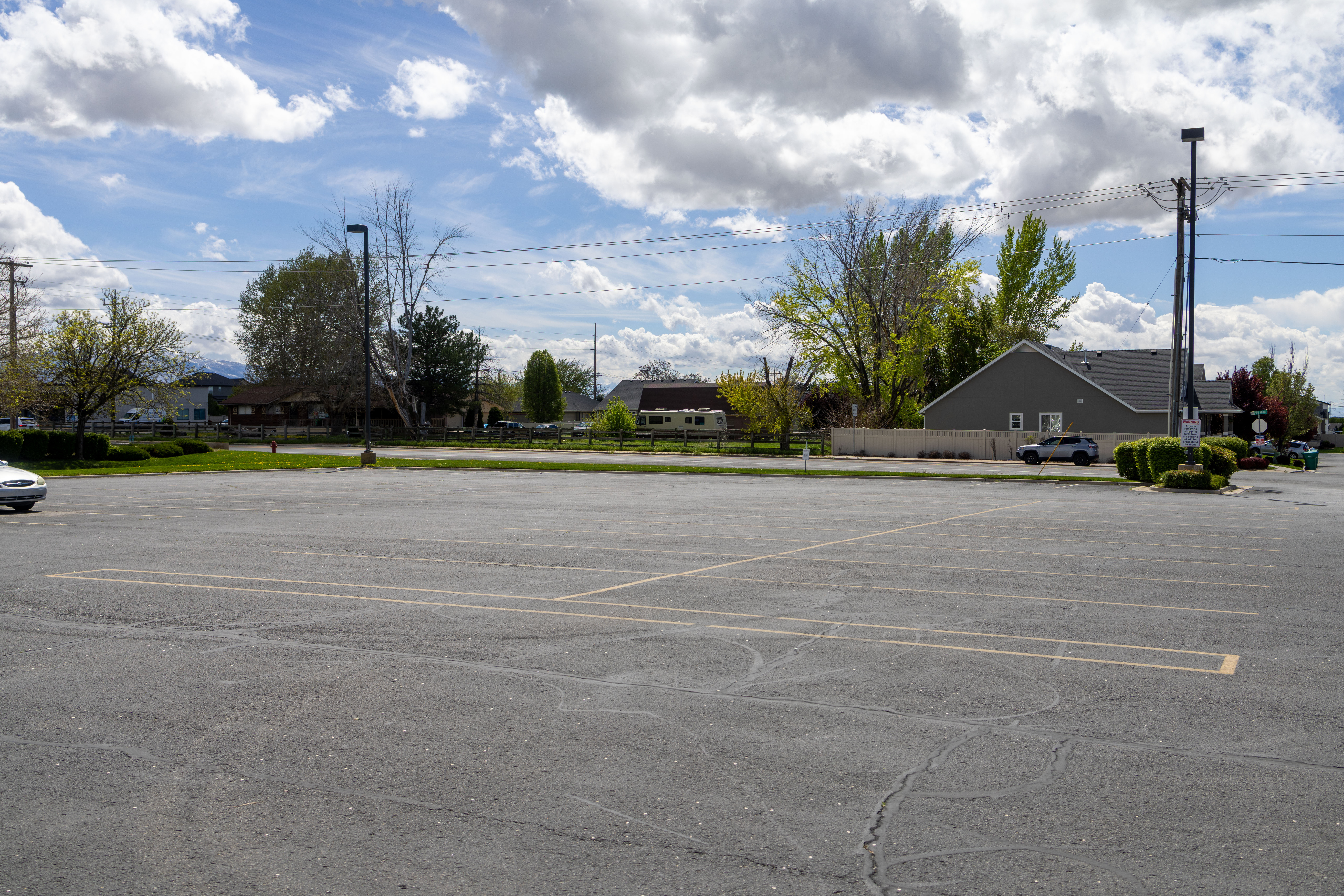 View of uncovered parking lot