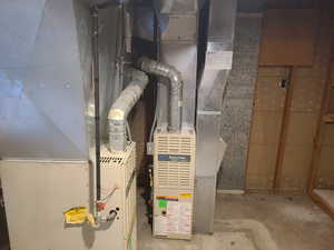 Utility room with heating unit