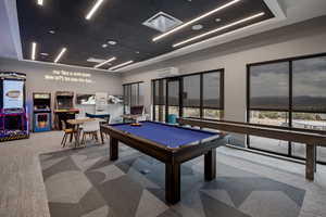 Game room with billiards