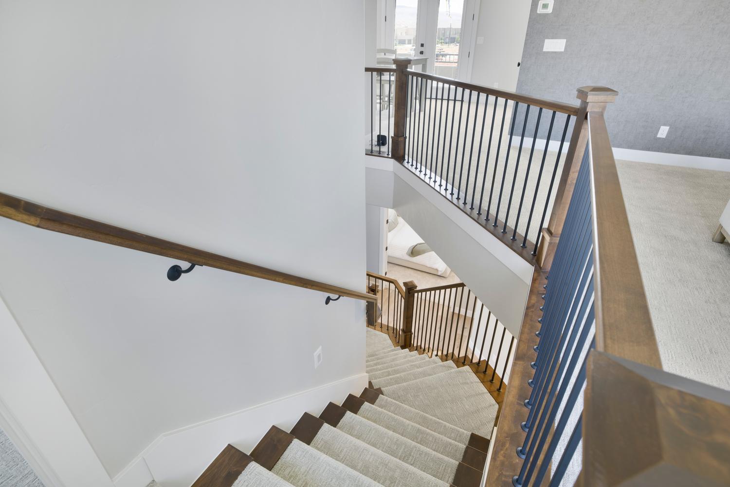 Stairs featuring baseboards