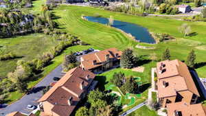 Aerial view of building #4 on course hole #12