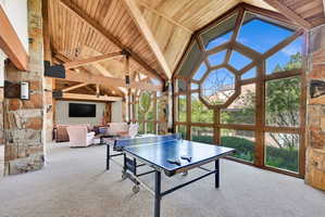 Ping pong table within clubhouse