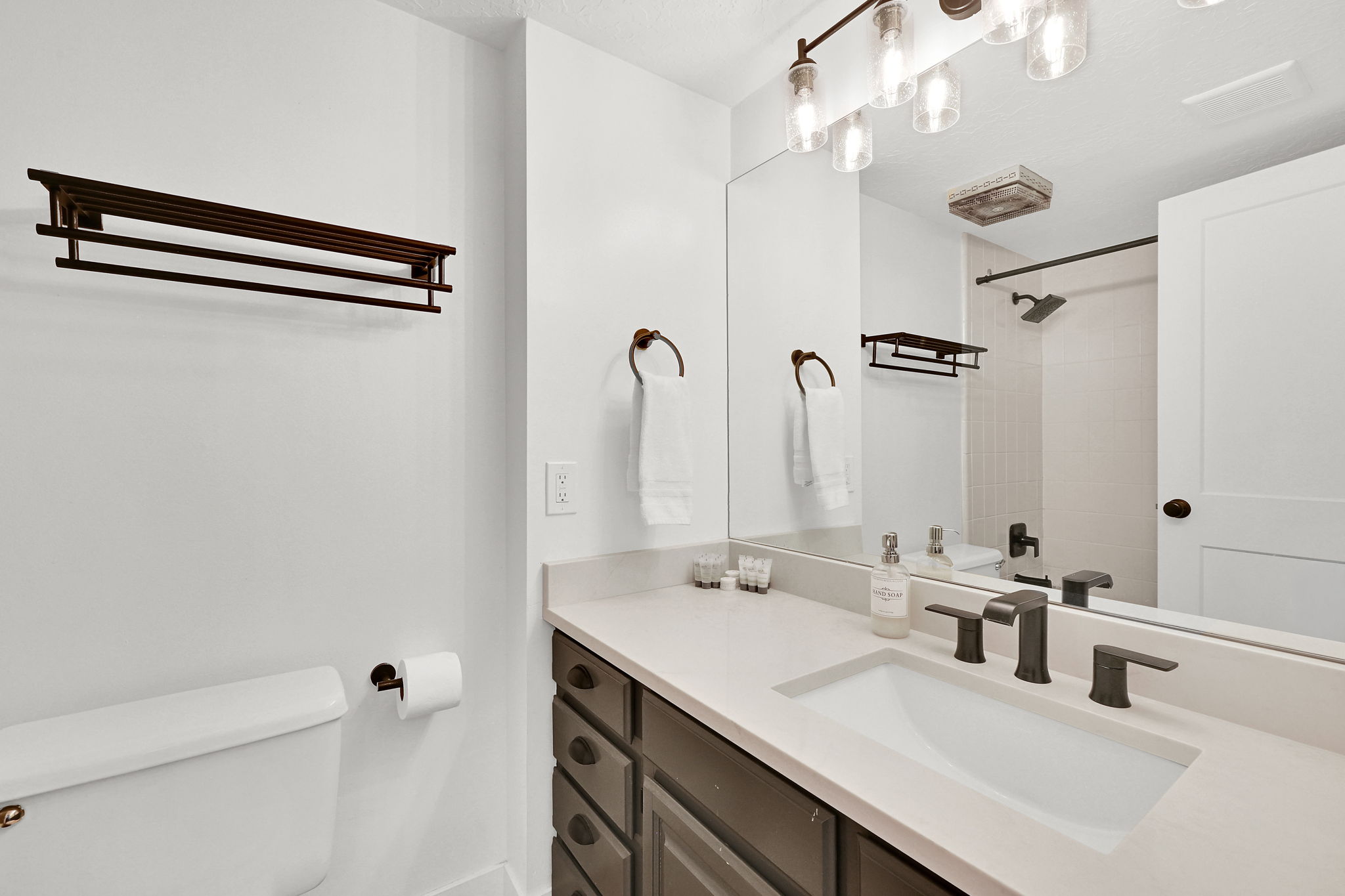 Full bathroom featuring vanity and a shower/tub combo
