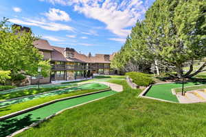Interior putt putt amenity