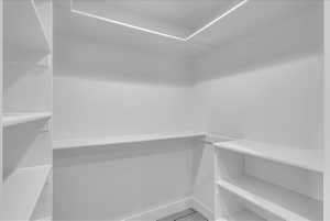 View of walk in closet