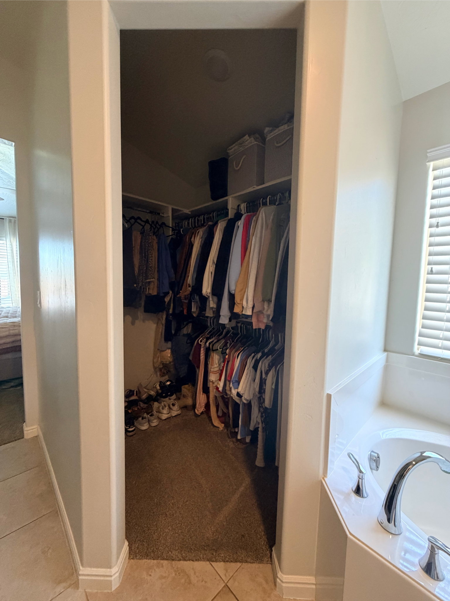 His and Hers closets in Master bedroom