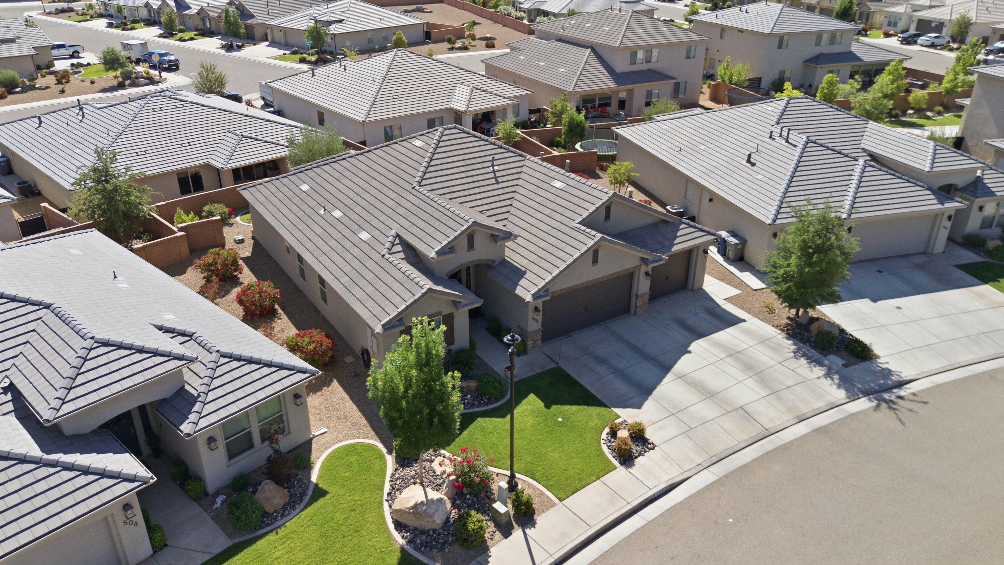 Aerial view of home