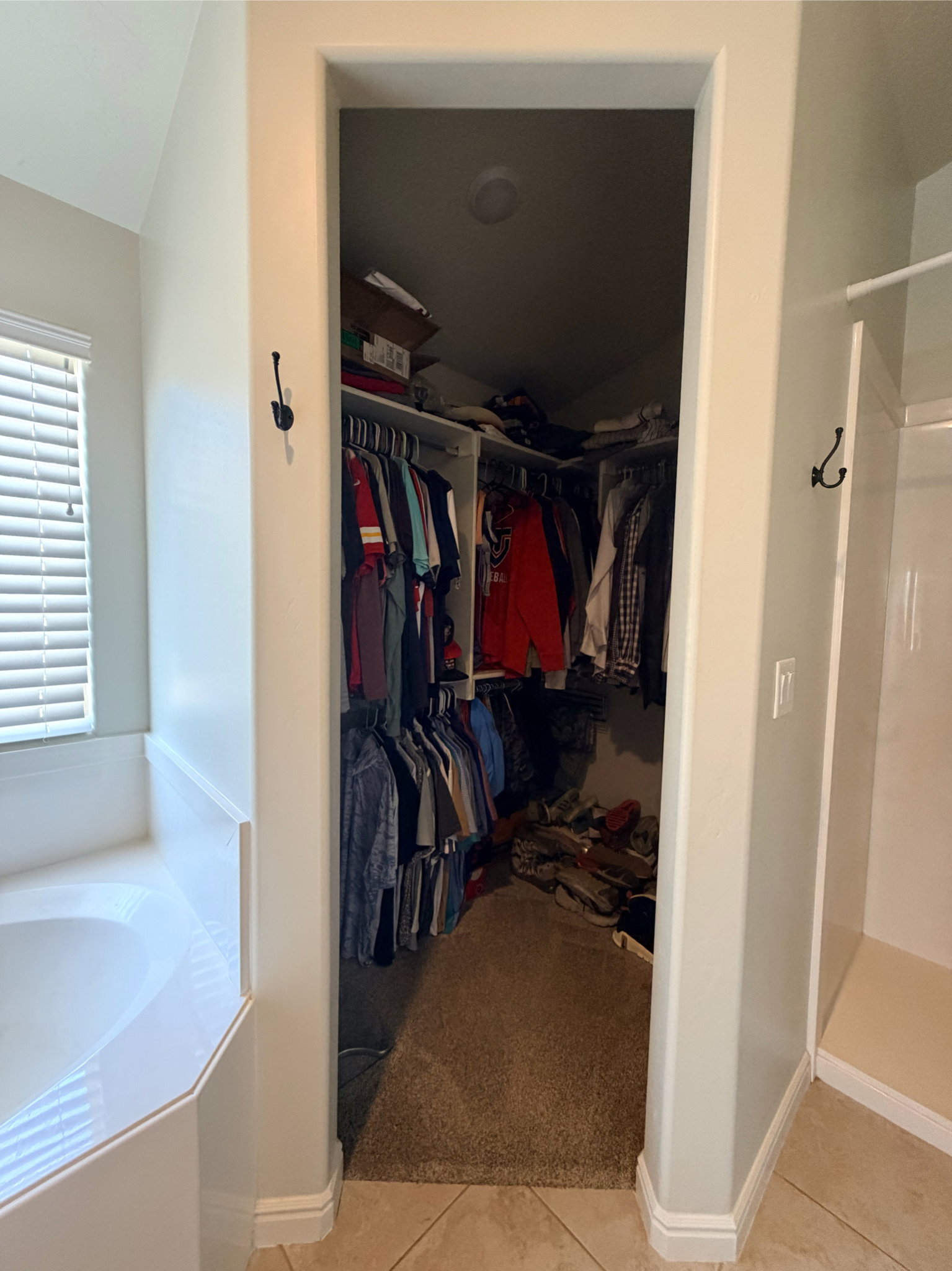His and Hers closets in Master bedroom