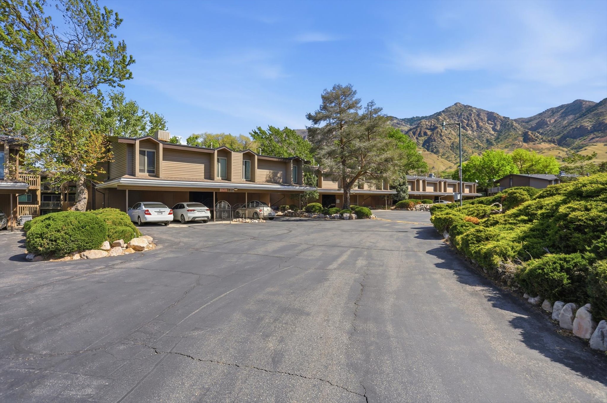 View of asphalt road with a mountain view