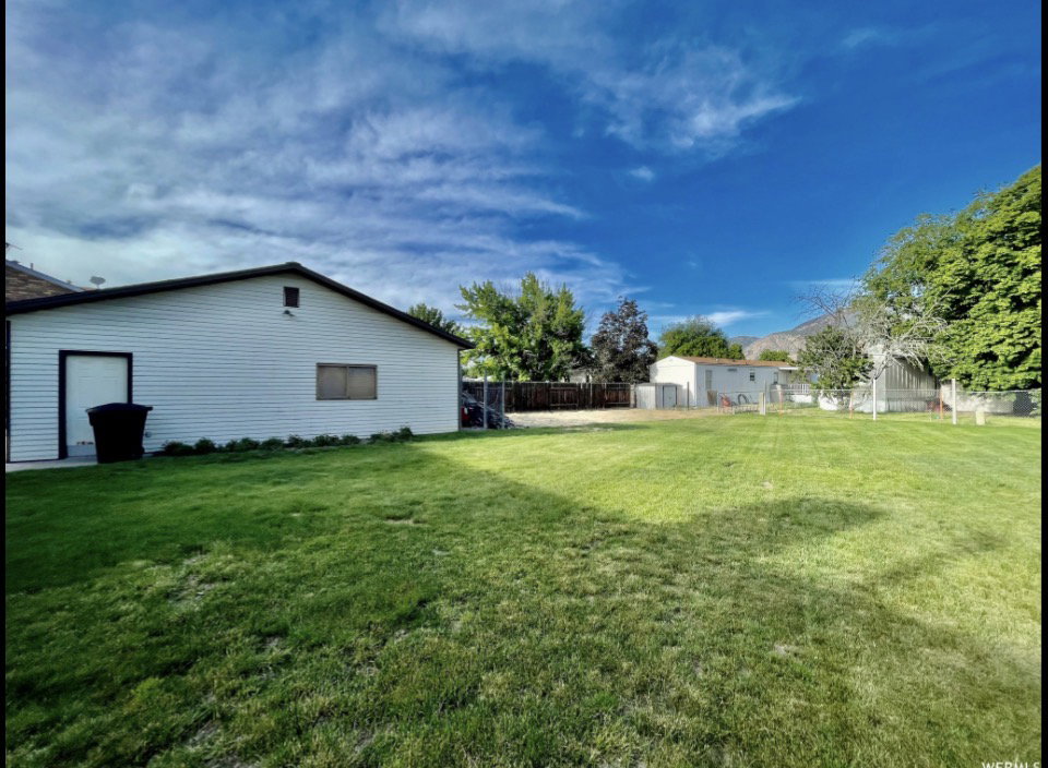 View of fenced yard