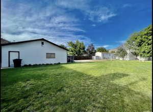View of fenced yard