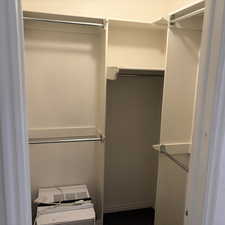 View of walk in closet