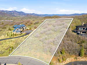 Mountainous topography featuring a cleared lot with a gentle slope and natural vegetation