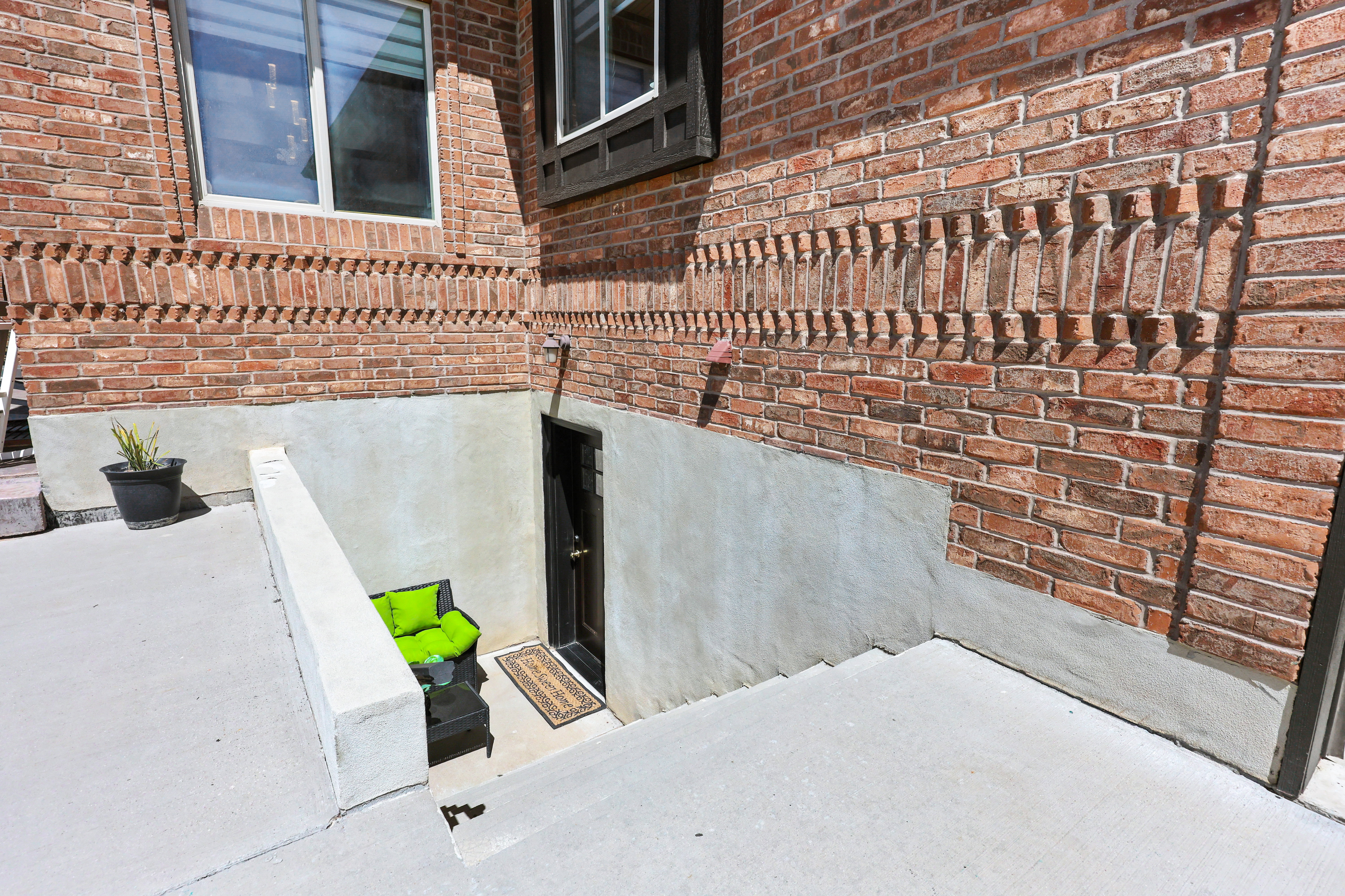 Exterior view of brick siding