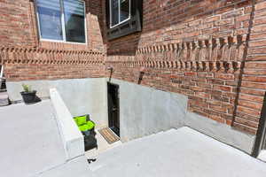 Exterior view of brick siding