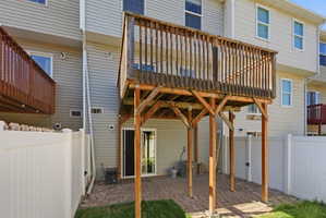 Back of house featuring a patio area and a fenced backyard