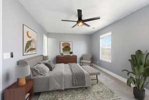 Virtually staged room