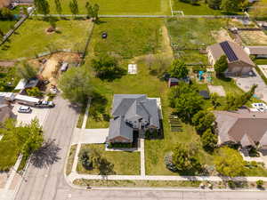 Aerial view of residential area