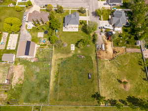 Aerial perspective of suburban area